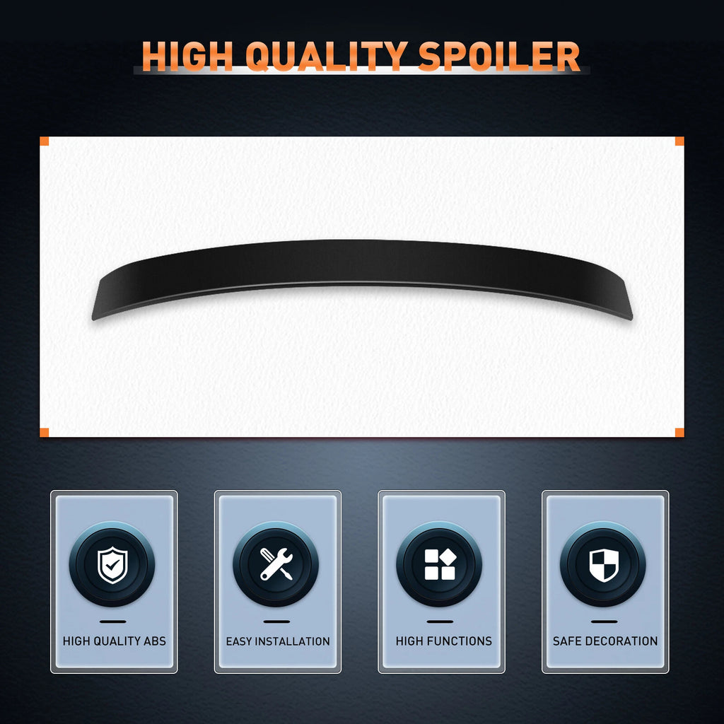 Roof Wing Spoiler Visor for Honda Accord 2013–2017 (9TH Gen) Black