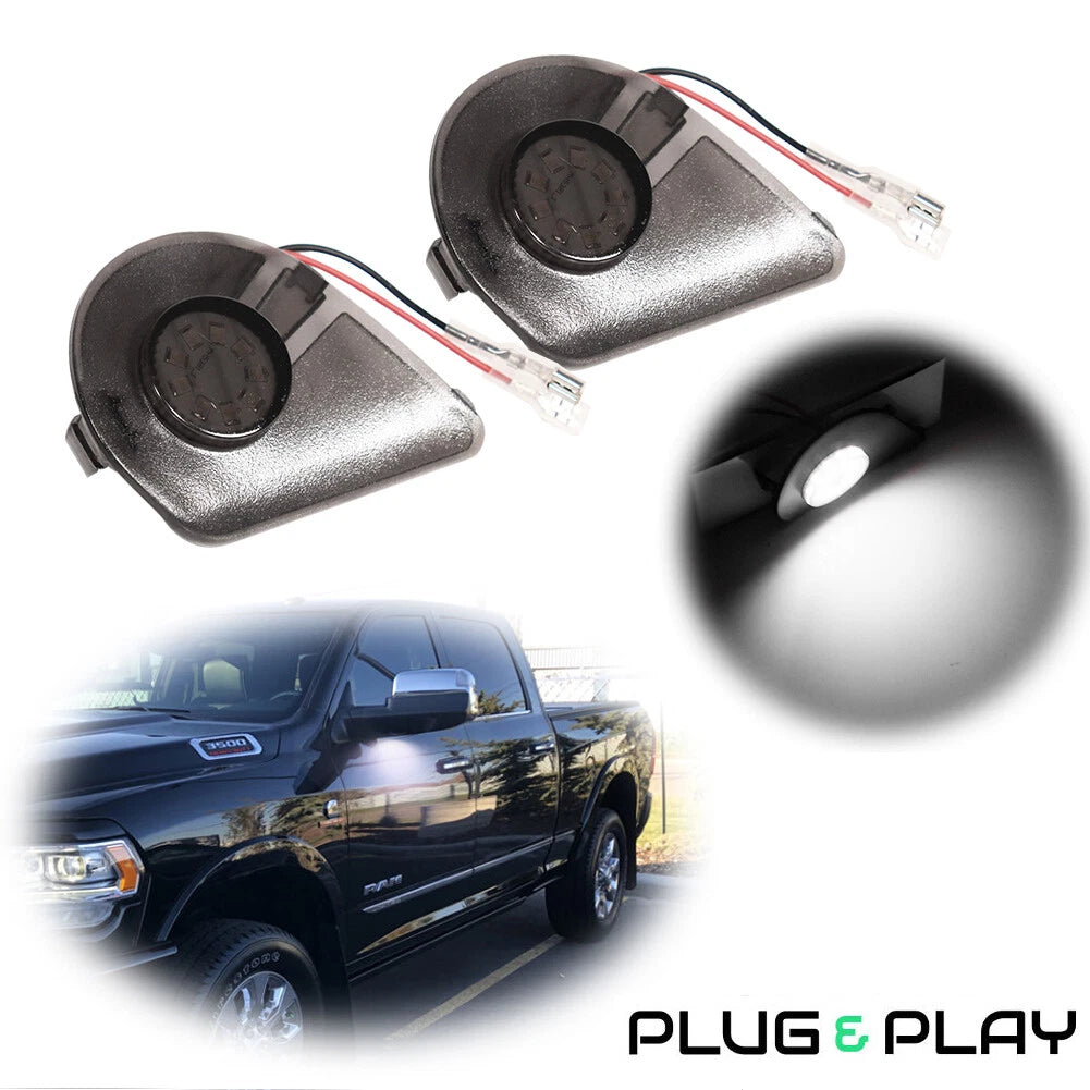 2X Side Mirror Puddle Lights for Dodge Ram 1500 2500 3500 4500 5500
