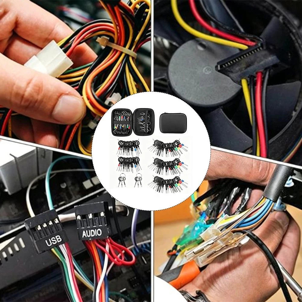 82-Piece Terminal Extraction Tool Kit for Car Audio & ECU Connectors