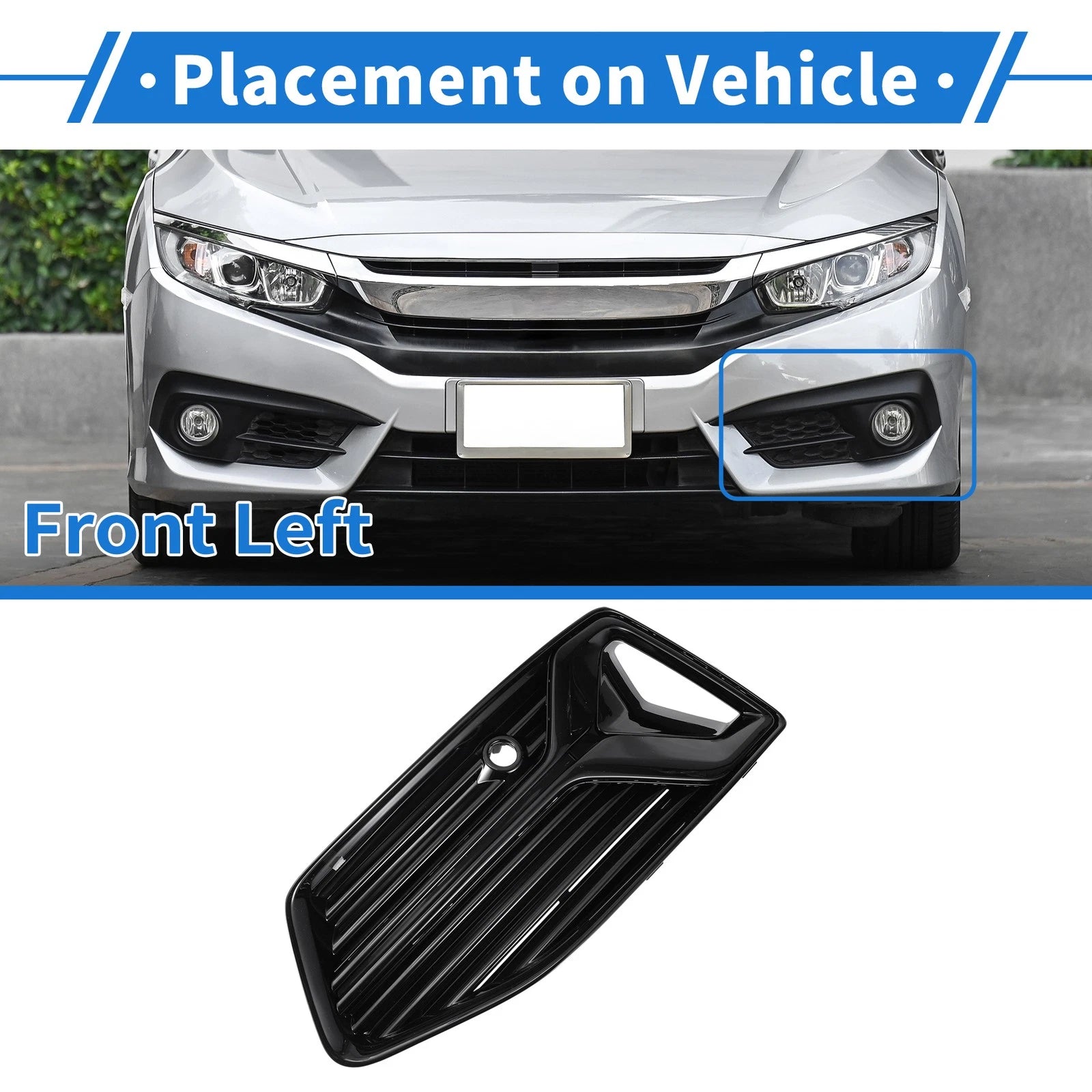 1Pc Fog Light Grill for Audi A6 (2019–2023) No. 4K0807647