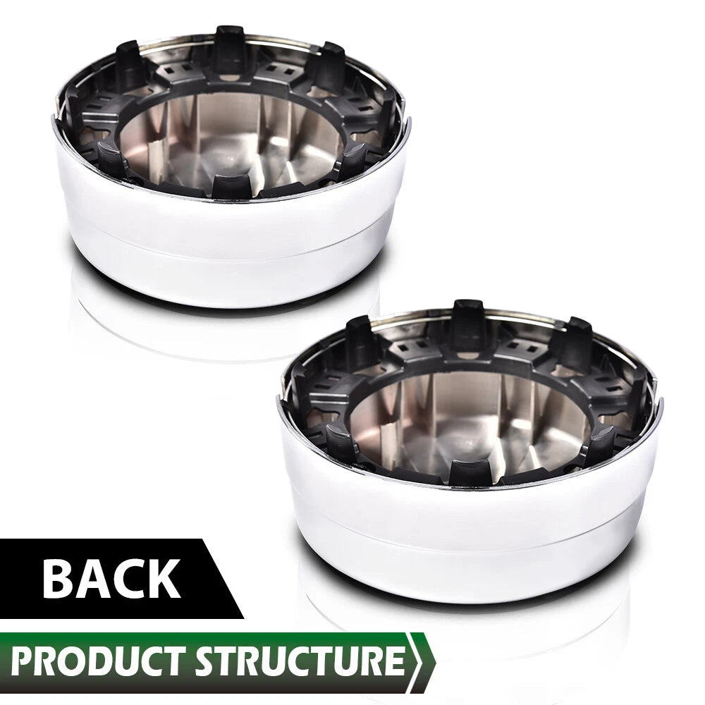 Set of 4 Rear Wheel Hub Center Caps for Dodge Ram 3500 (2003–2017) Silver