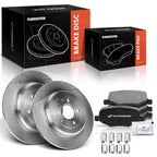 Set of 2 Rear Disc Brake Rotors & Ceramic Pads for Ford Explorer (2011–2017)