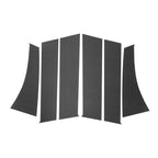 Set of 6 Door Pillar Window Trim for Mitsubishi (Carbon Fiber Pattern)