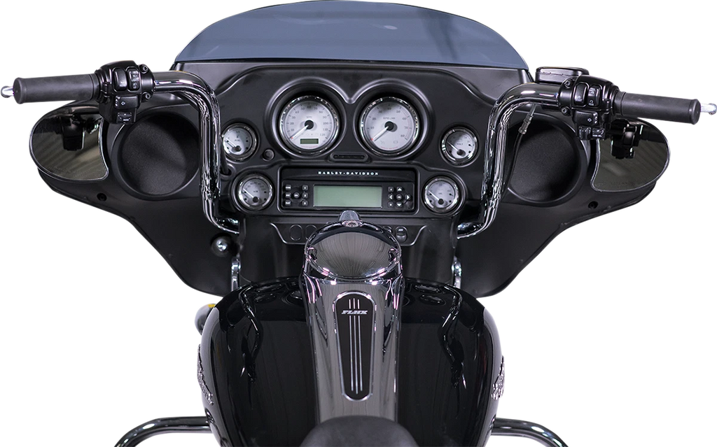 1-1/4" EZ Install Round Top Handlebar for Harley (Chrome, 903012)