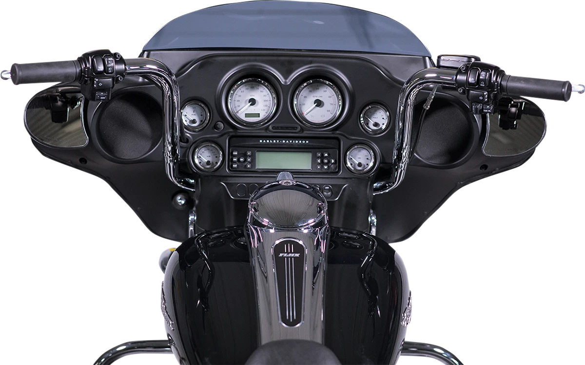 1-1/4" EZ Install Round Top Handlebar for Harley (Chrome, 903012)