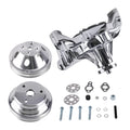 Long Water Pump 2 Groove Crankshaft Pulley Kit for SBC Chevy (1967–1986)