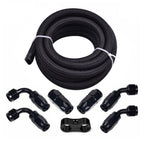 6AN Stainless Steel Nylon Braided Oil Fuel Line Kit for Universal Applications