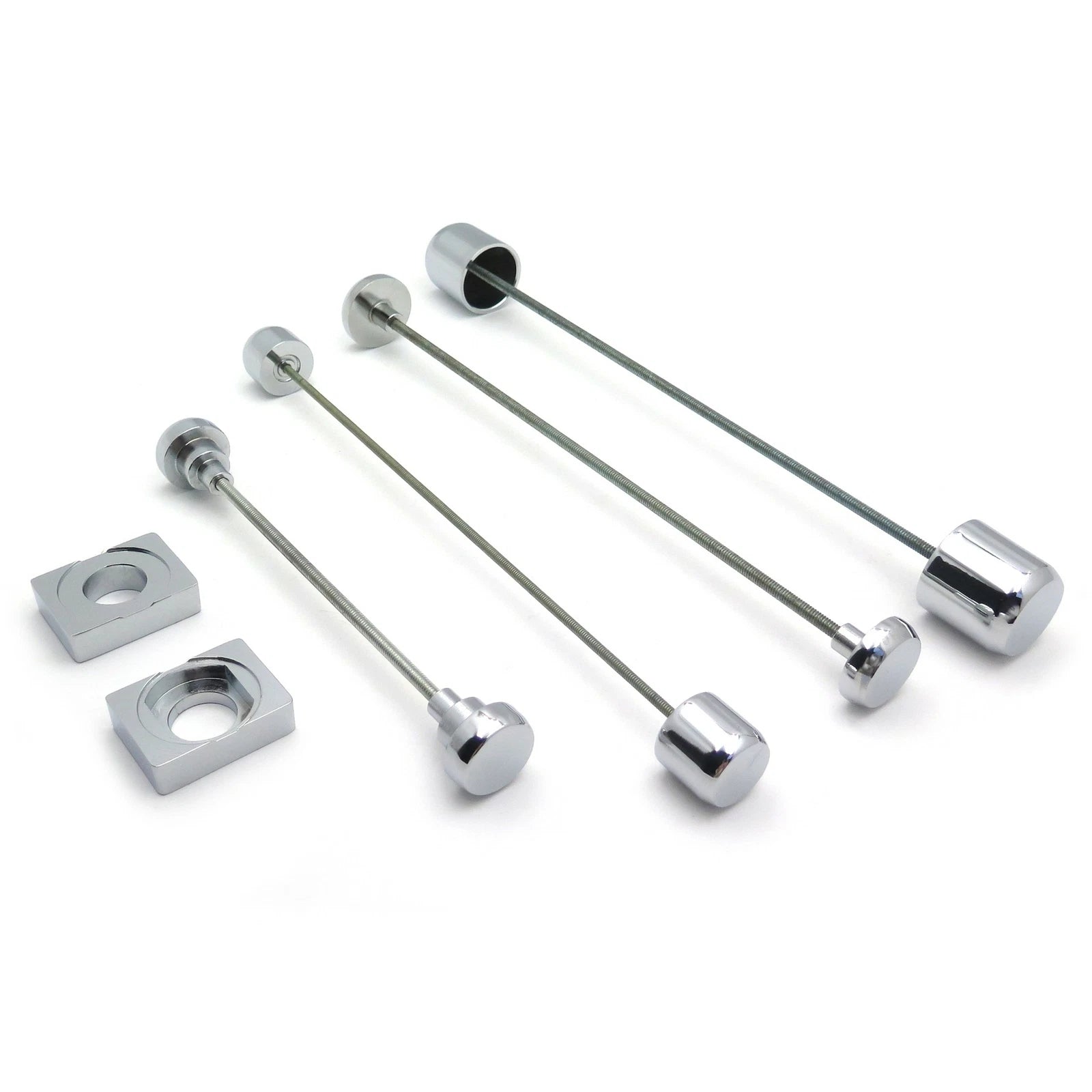 Chrome Fork Axle Caps for Kawasaki ZX14 ZX14R (2006–2009)