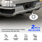 2 Inch Receiver Trailer Towing Hitch for Chevrolet Silverado 1500 GMC Sierra