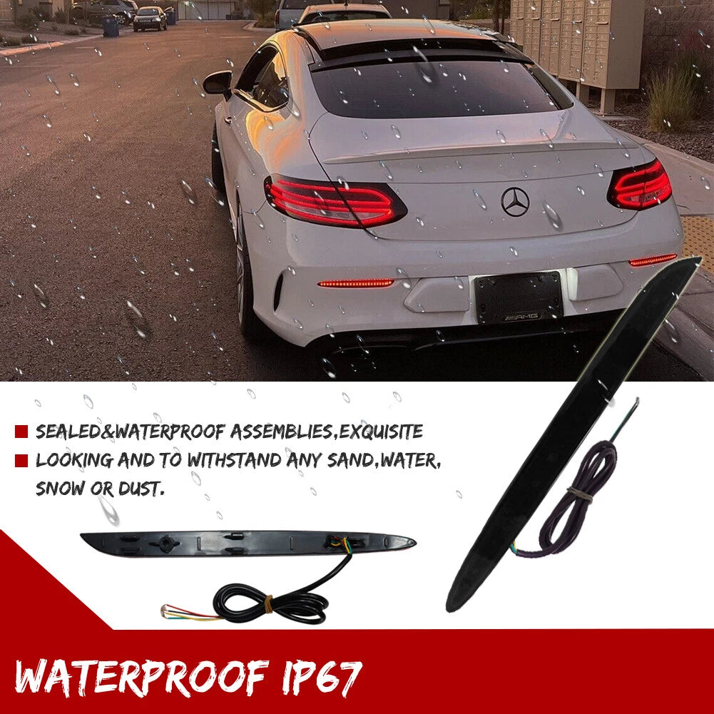Rear Bumper Reflector with Sequential Signal Tail Light for Benz C300 AMG GT (2017–2023)
