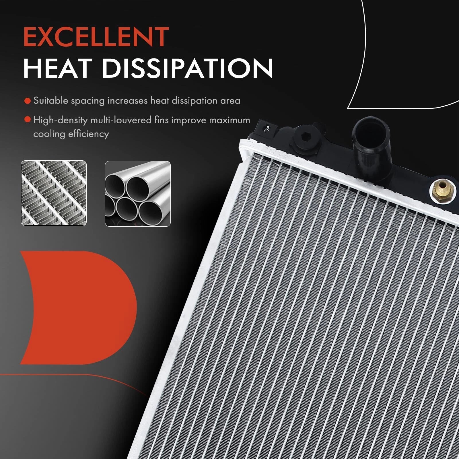 Radiator with Transmission Oil Cooler for Toyota Highlander (2001–2007)