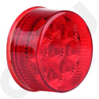 2X 2 Inch Round Red LED Side Marker Tail Light for Trailer