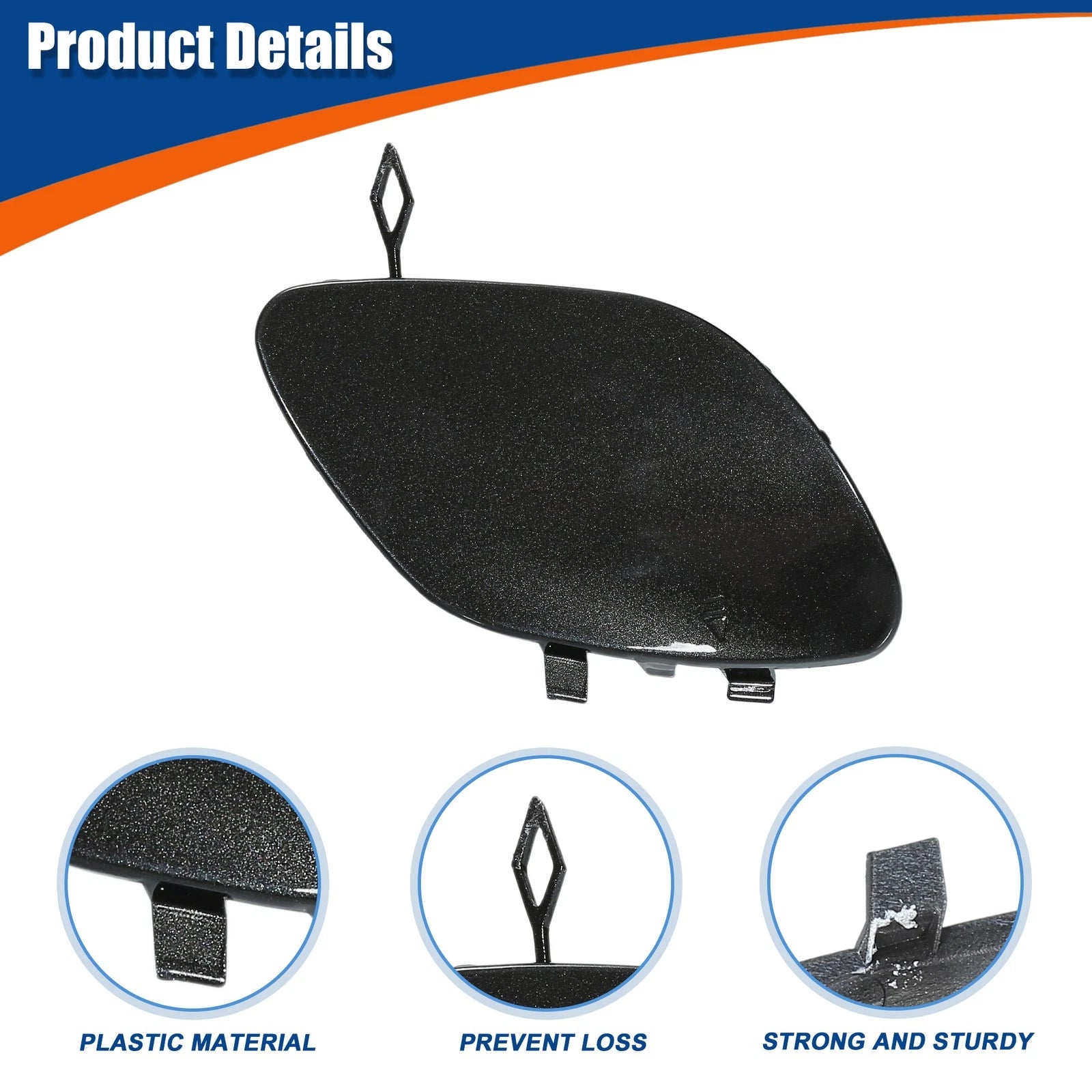 Tow Hook Cover for Mercedes-Benz C-Class (2015–2021) No.A2058850724 Gray