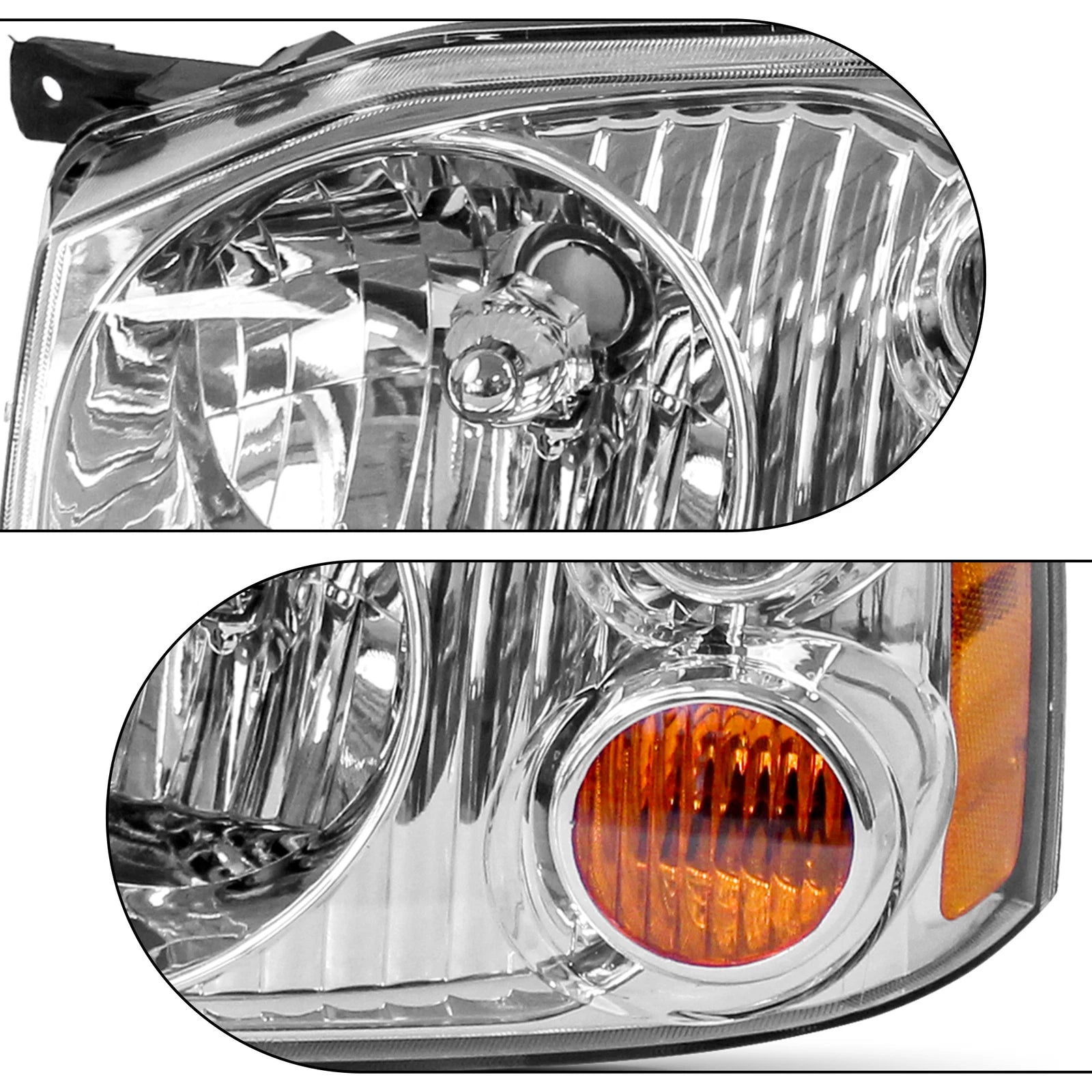 Set of 2 Headlights for Nissan Frontier (2001-2004)