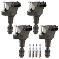 Set of 4 Ignition Coils & Iridium Spark Plugs for Aura Cobalt G5 G6 Verano (2005–2017)