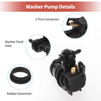 Windshield Washer Pump w/ Grommet for Honda Odyssey 