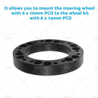 Steering Wheel Hub Adapter Spacer for MOMO NARDI Quick Release (Fits Various)
