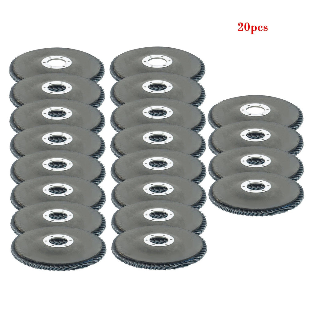 20 Pcs 80 Grit Flap Discs T29 for Angle Grinder (4.5" x 7/8")