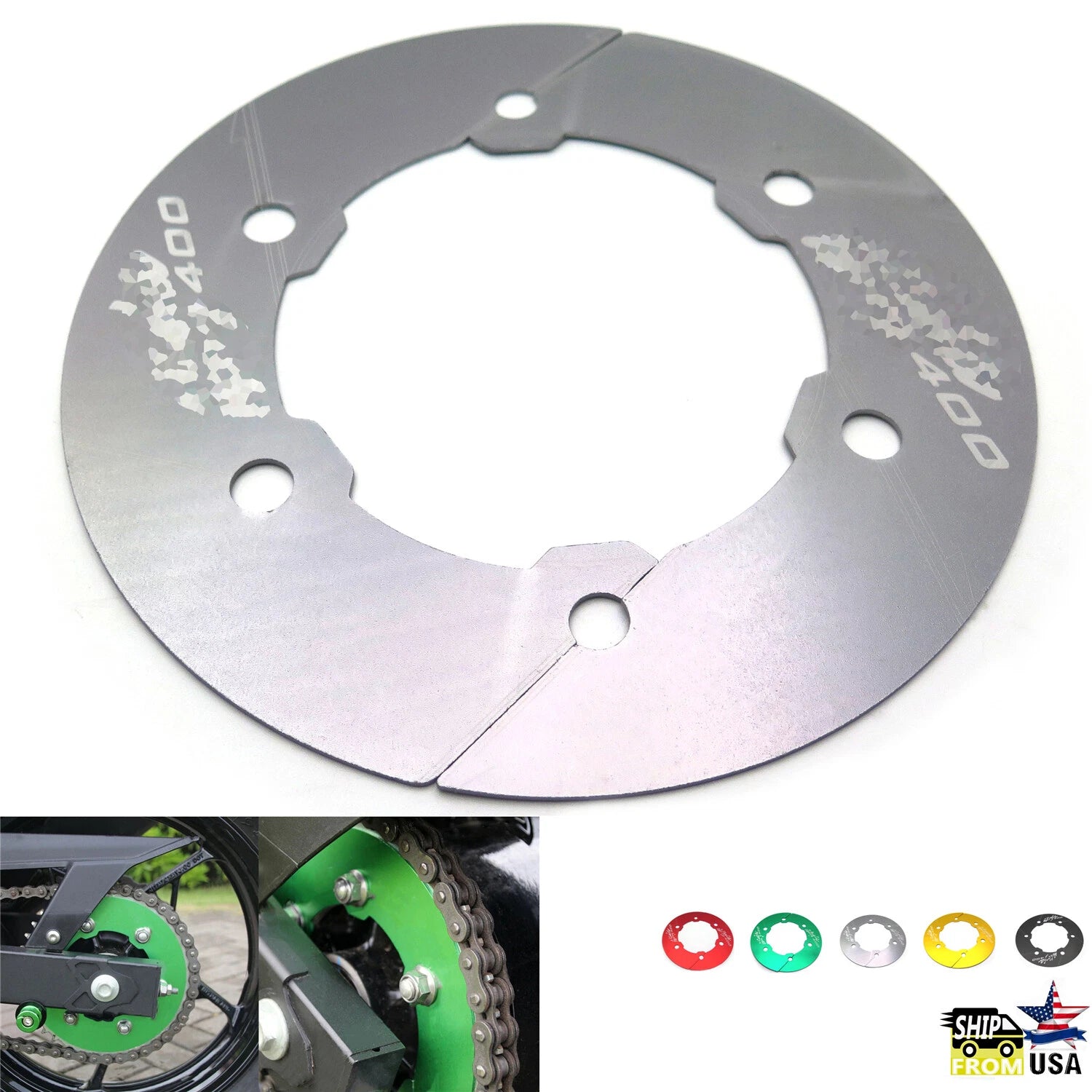 Chain Guard Transmission Belt Pulley Sprocket Cover for Kawasaki Ninja 400 (2017–2020)