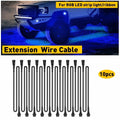 10PCS RGB LED Strip Connector Extension Wire Cable for Rock Lights