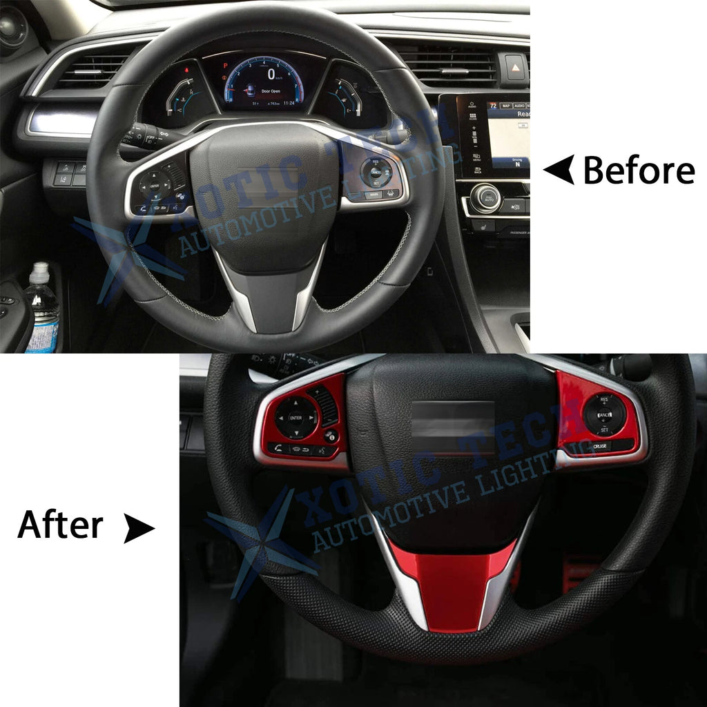 ABS Driver Side Control Lip Overlay Frame Cover Trim for Honda Civic (2016-2021)