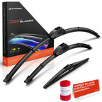 Set of 3 Windshield Wiper Blades for Nissan Rogue (2014–2020)