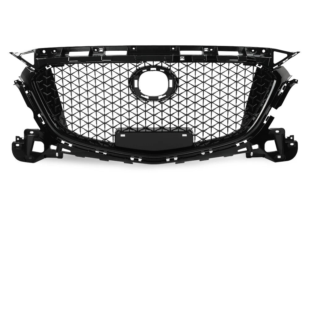 Front Bumper Upper Honeycomb Grille for Mazda 3 (2017–2018)