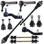 12pcs Front Tie Rod End Lower Ball Joint Kit for Chevy Silverado GMC Sierra 1500 