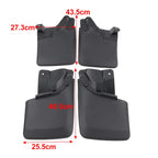 4Pcs Black Mud Flaps Splash Guards for Toyota Tacoma (2016-2021)