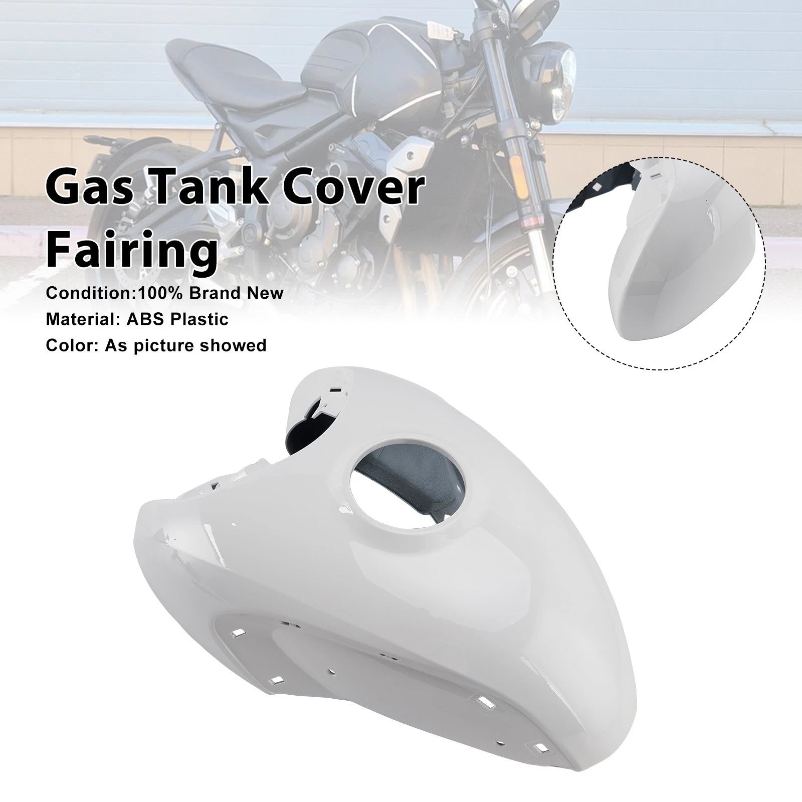 Gas Tank Cover Fairing Protector for Trident 660 (2021–2024) White