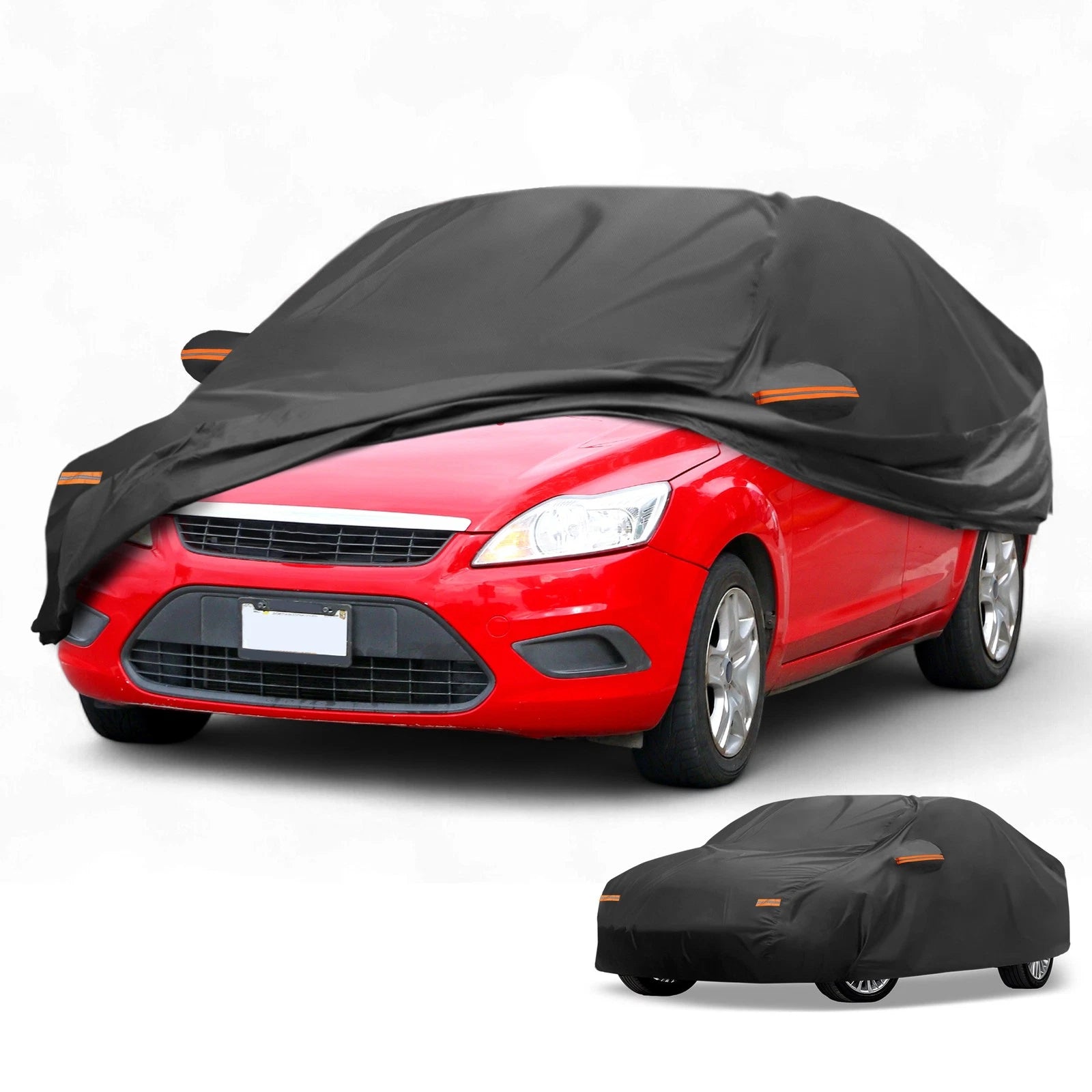 Car Cover Waterproof for Ford Focus Sedan (Black, Aluminum Film)