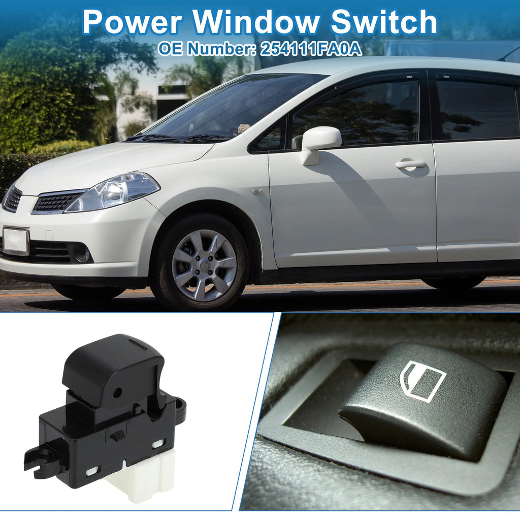 Rear Power Window Switch for Nissan Versa (2007–2019) No. 254111FA0A