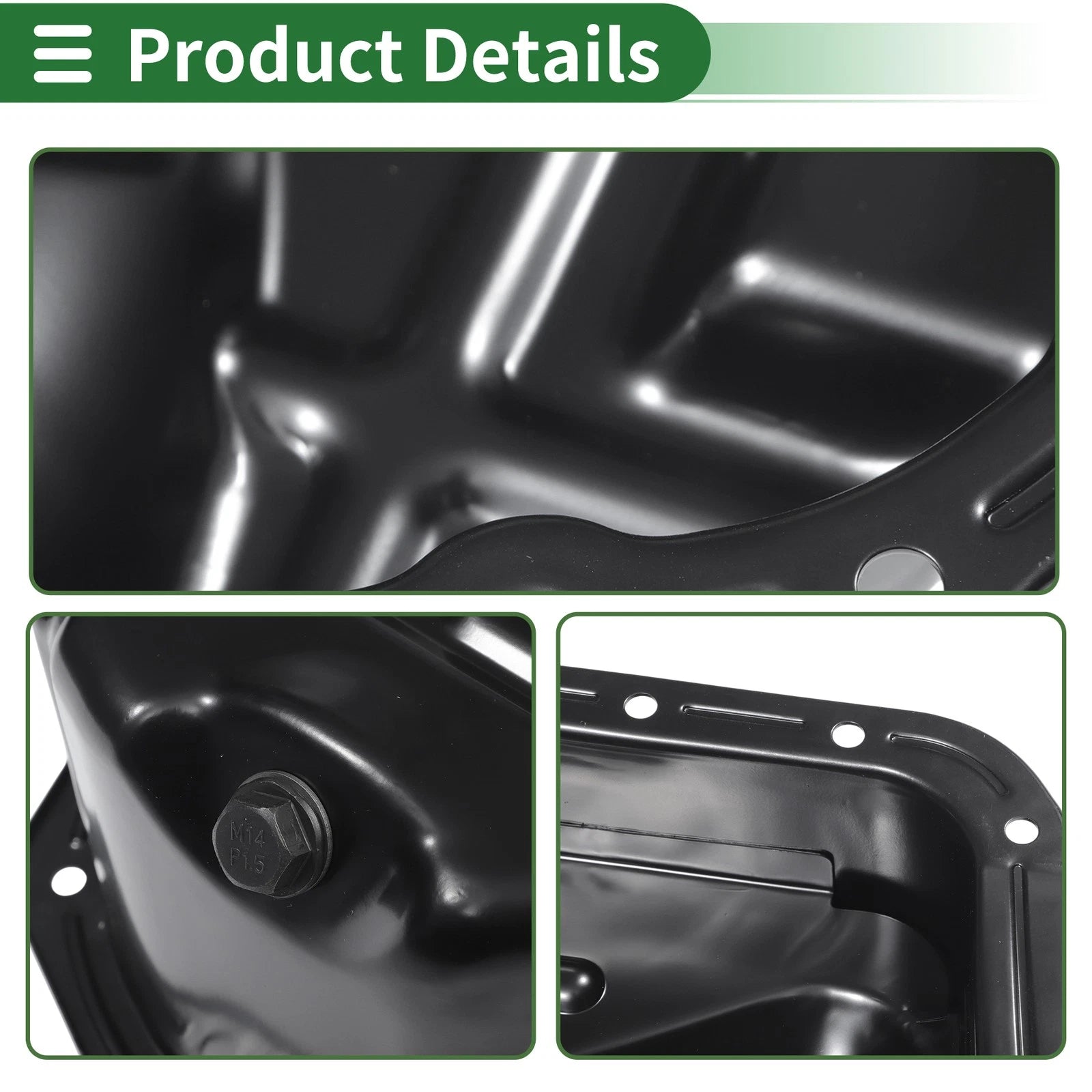 1 Pc Engine Oil Pan MD334300 for Mitsubishi Lancer VII (2003–2013) Iron Black