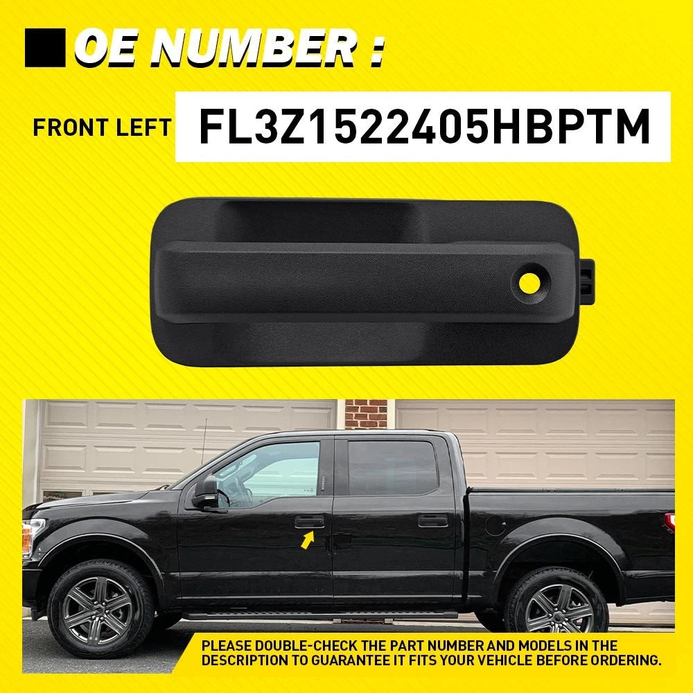 Front Left Exterior Door Handle for Ford F150 (2015–2020) - Smooth Black
