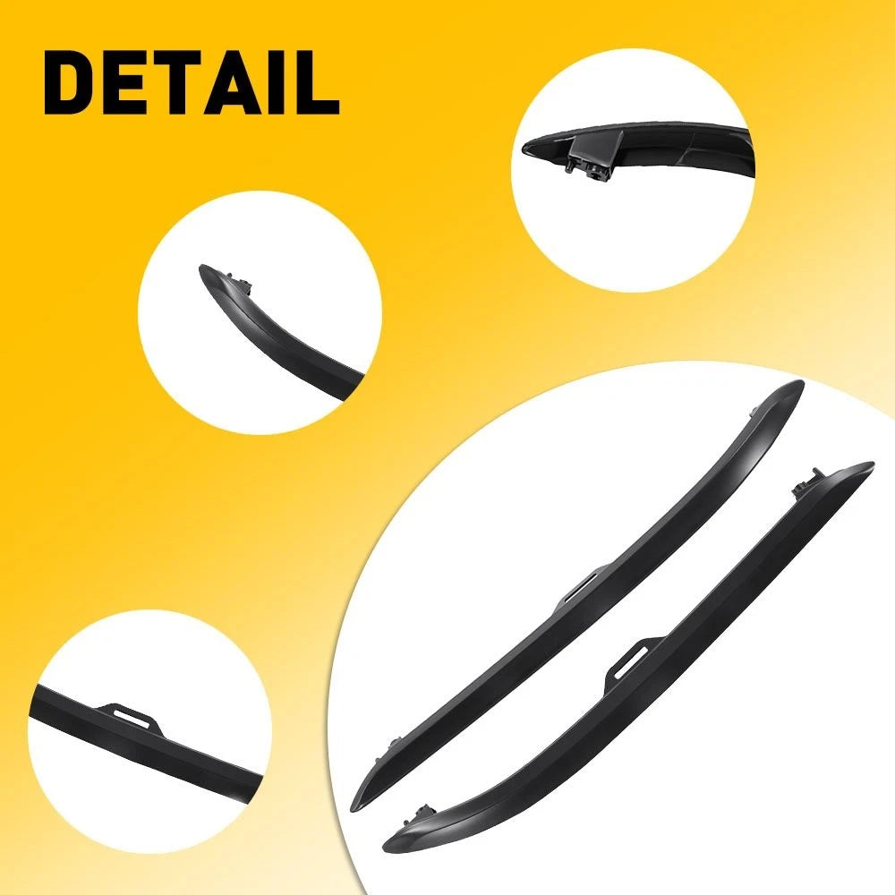 2X Front Left Right Side Bumper Trims Black for Honda Pilot (2019–2022)