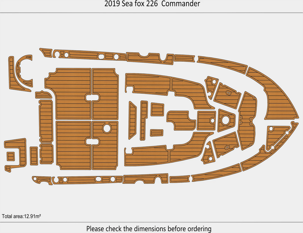 EVA Pad Foam Teak Deck Flooring for Sea Fox 226 Commander (2019)