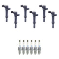 Set of 6 Ignition Coils & NGK Platinum Spark Plugs for Ram 1500 (2002–2023)