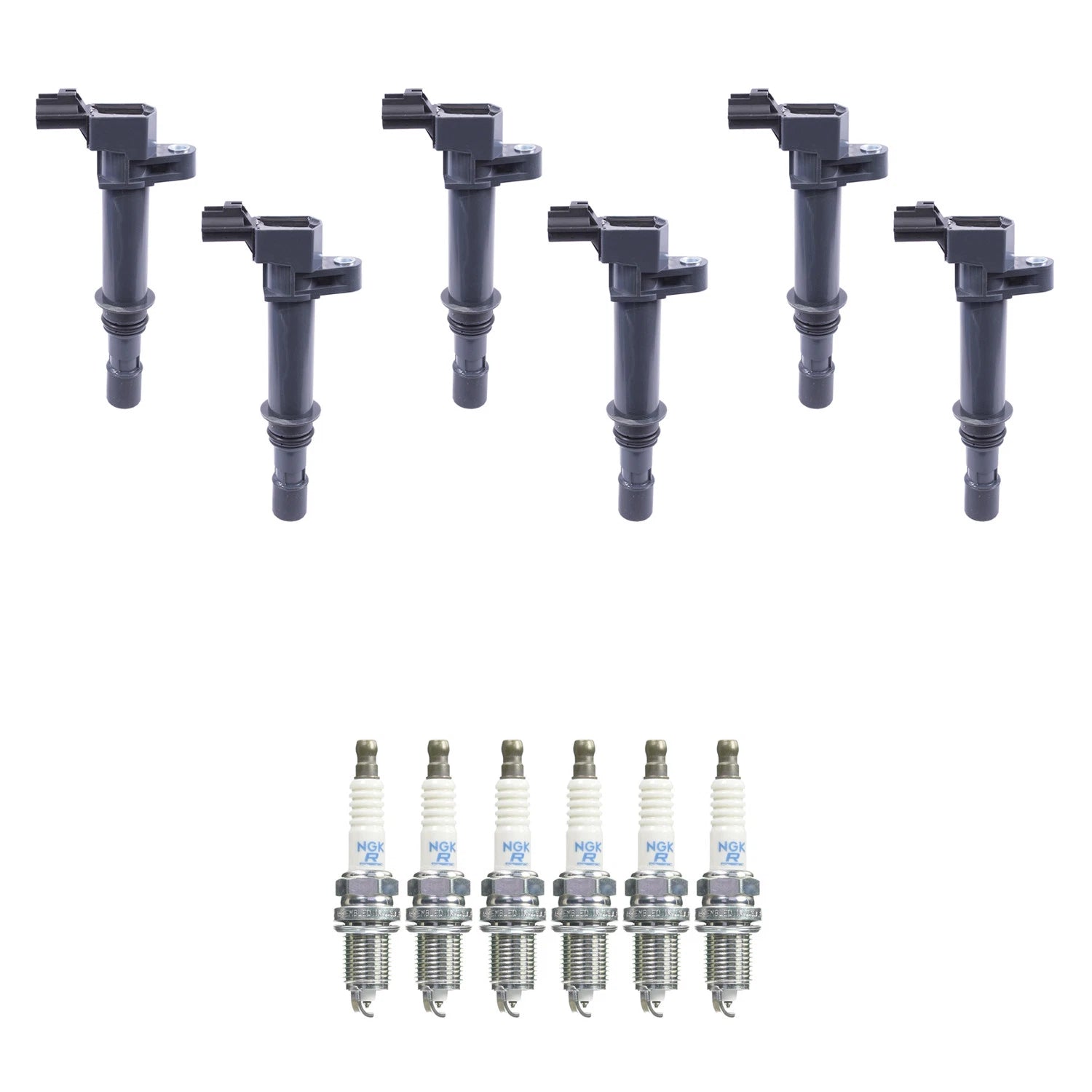 Set of 6 Ignition Coils & NGK Platinum Spark Plugs for Ram 1500 (2002–2023)