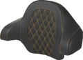 SADDLEMEN Tour-Pak Backrest Pad for Harley FL (2014–2024) - Lattice Gold Stitch