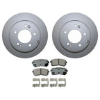 Rear Brake Kit Set of 4 Disc Rotors & Pads for Hyundai Kia (284mm)