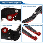 Brake Clutch Levers for Suzuki GSX-S1000/F/S/ABS (2015–2020) Black Red