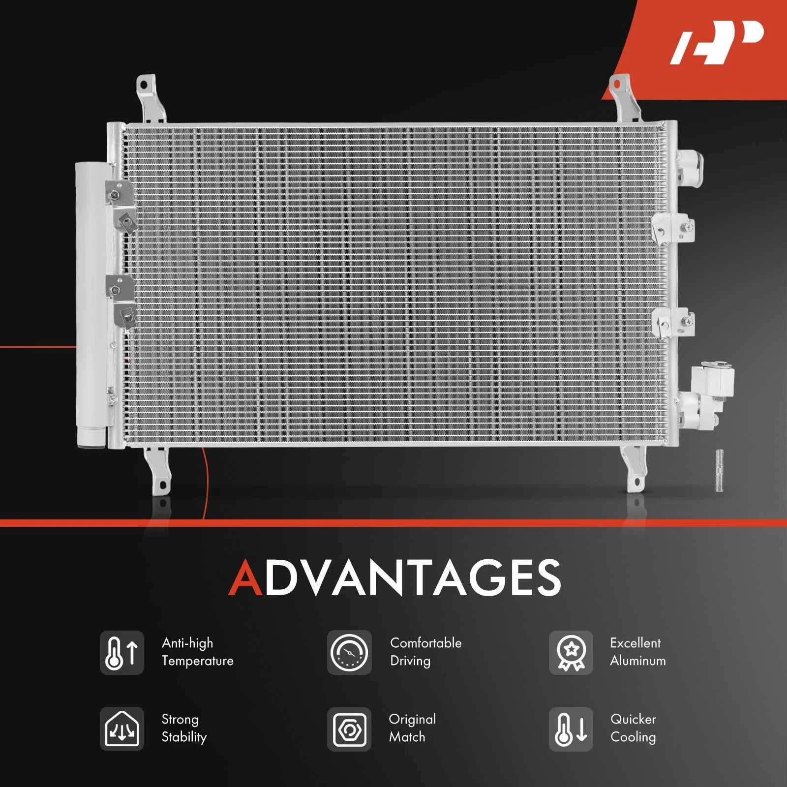A/C Condenser with Bracket & Receiver Drier for Chevy Camaro (2012-2015)