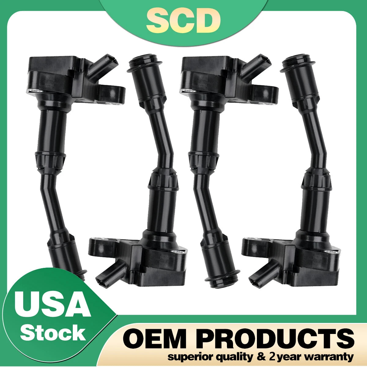 4X UF-735 Ignition Coil for Ford Fusion (2014–2020) Ford Escape (2017–2019) 1.5L L4