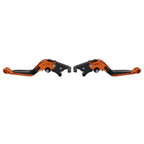 CNC Orange Extendable Brake Clutch Levers for Kawasaki Z900RS ZX6R (2018-2022)