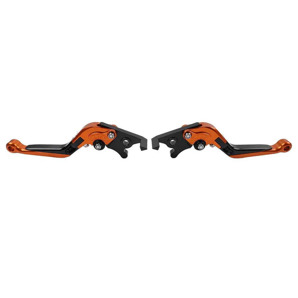 CNC Orange Extendable Brake Clutch Levers for Kawasaki Z900RS ZX6R (2018-2022)