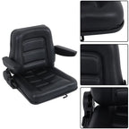 Foldable Sliding Rail Seat with Armrests for Universal Tractors Forklifts