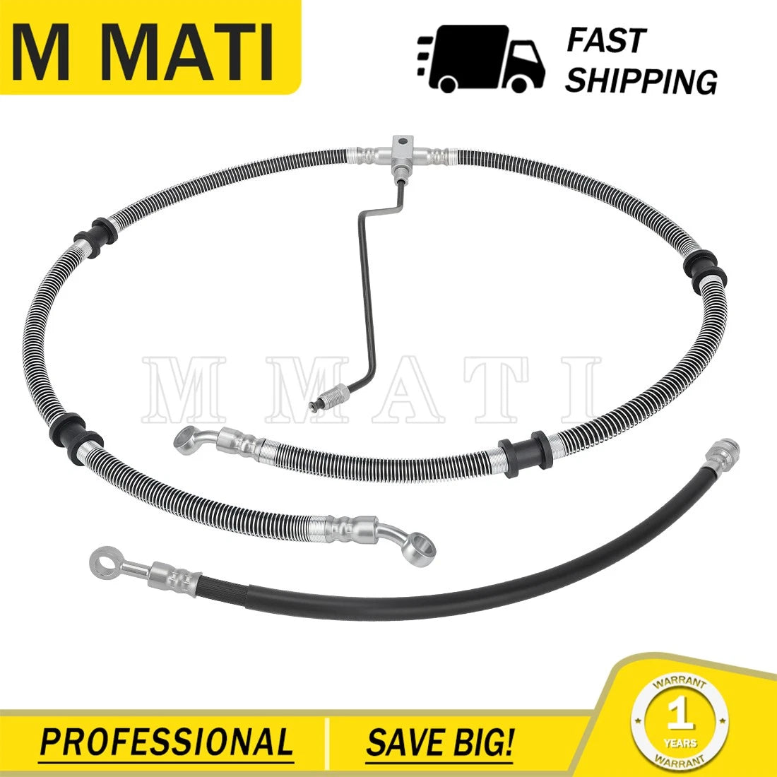 Front Brake Hose Line w/Pipe Kit for Yamaha Bruin 350 YFM350 (2004–2006)