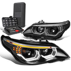 LED U-Halo Signal Projector Headlight for BMW E60 E525i E530i (2004–2007)