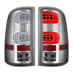 LED C-Tube Bar Tail Brake Light Lamp Chrome for GMC Sierra 1500 2500HD (2007–2014)