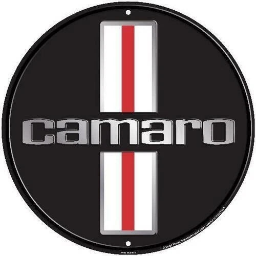 12" Round Aluminum Metal Sign for Chevrolet Camaro